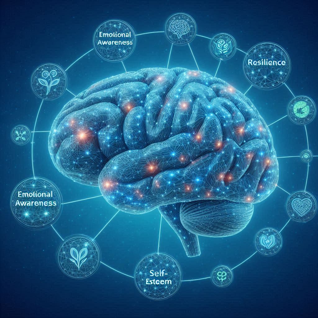 brain illustrating mental wellness