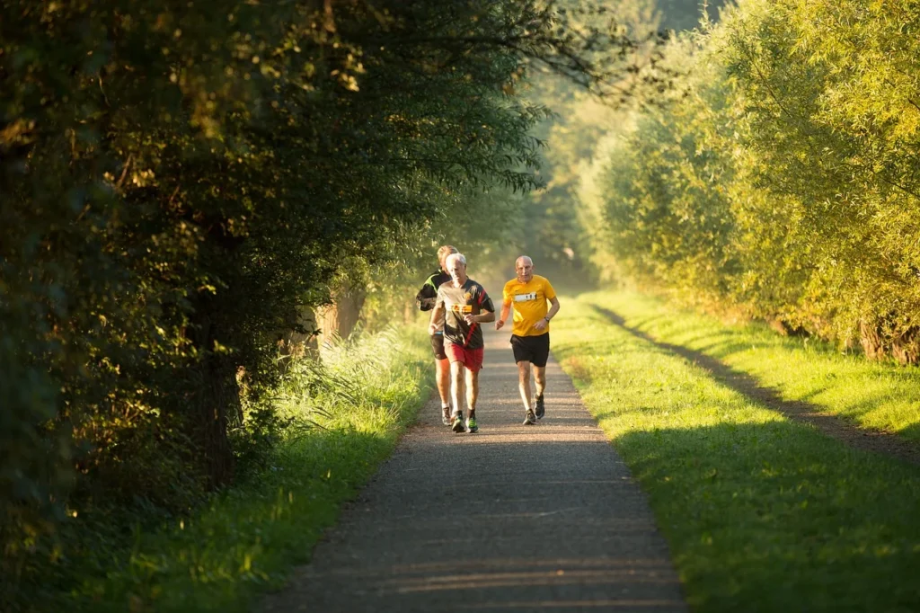 Jogging in the park for physical wellness